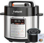 Fullwill 9-in-1 Electric Pressure Cooker, 12 Presets Instant Multi Cooker, Olla de Presion Nonstick Pot 6 Quarts Slow Cooker, Rice Cooker, Steamer, Sauté, Yogurt Maker, Warmer