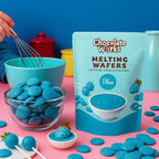 Chocolate Works Blue Melting Chocolate Wafers, 1lb (Pack of 1)