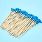 100 Pcs 6 Inch Blue Heart Shaped Wooden Swizzle Sticks, Cake Pop Sticks, Cocktail & Coffee Drink Stirrers, Rock Candy Sticks, Lollipop Sticks for Baby Shower, Gender Reveal, Birthday & Wedding Party