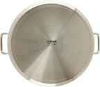 Winco Commercial-Grade Stainless Steel Brazier with Lid, 20 Quart