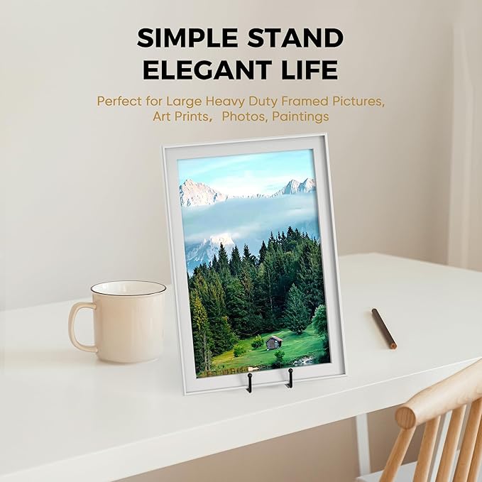 TR-LIFE 14 Inch Heavy Duty Plate Stand (4 Pack) - Metal Display Easel for Large Plates, Platters, Picture Frames, Signs, and Posters