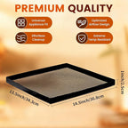 Professional-Grade 1-Pack PTFE Mesh Oven Baskets, 13.5x14.5x1 Inch Non-Stick Solid Oven Trays for Commercial Kitchens & High-Volume Cooking