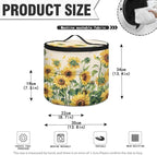 Sunflower Pressure Cooker Cover for Picnic Air Fryer Carry Bag Slow Cooker Cover Kitchen Round Applicances Storage Bag (Enclosed on the Bottom)