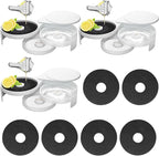2Pcs White 3 Tier Bar Glass Rimmer with Sponge for Cocktails and Margarita Mixing,Salt and Sugar Container,Seasoning Box,Bartender Tool for Bar,Pub Party and Reception (2)