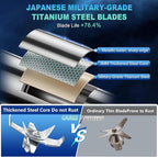 2025 Enhanced -Smoothie Blender【2000W German Nano-class Super Motor】【6 Military Grade Titanium Steel Blades】6-Second Quick Ice Crushing, Professional Blender for ice Smoothies and Milkshakes (Black)