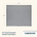 Farberware Insulated Nonstick Bakeware 14-Inch x 16-Inch Jumbo Cookie Sheet, Light Gray
