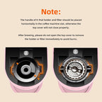 Horavie Mini Single Serve Coffee Maker for K Cup and Ground Coffee, Fast Brew One Cup Coffee Machine with Descaling Reminder and Water Window, 6 to 12 oz. Brew Sizes, Pink