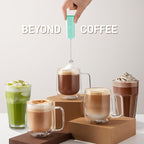 Mini & Mighty Milk Frother Wand – Powerful Handheld Coffee Frother, Battery Operated Drink Mixer – Compact Pocket Size – Detachable Whisk for Latte, Cappuccino, Matcha, Hot Chocolate – Mint