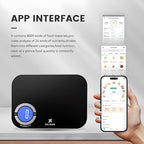 EILISON Smart Kitchen Scale with Bluetooth App, High-Precision Digital Food Scale for Baking, Cooking & Diet, 8000 Food Database, 24 Nutrients, Touchscreen, Tare Function, 5g-8000g Capacity (Black)