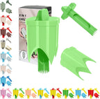 Pepper Corer, 2 in 1 Red Bell Pepper Seed Corer Remover Tool, Fruit & Vegetable Corers Quick Cave Tools for Jalapeno Cutter Deseeder, Bright Green