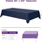 Gee Di Moda Rectangle Tablecloth - 60 x 102 Inch Charcoal Table Cloth for 6 Foot Rectangle Tables - Heavy Duty Washable Fabric - for Holiday Party, Dinner, Weddings, Baby Shower & Events