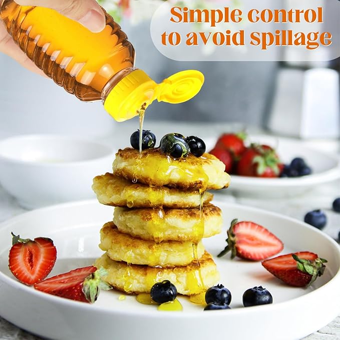 Honey Bottle, 24 Pcs 8 Oz Plastic Honey Squeeze Bottles Honey Bottles Small Honey Jars, Honey Container For Sauces Syrup Storing And Dispensing