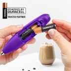Zulay Kitchen Whisk Milk Frother with 4 Duracell Batteries - Powerful Handheld Foam Maker for Coffee, Lattes, Matcha, Hot Chocolate & Cappuccinos - Whip Creamy Froth in Seconds