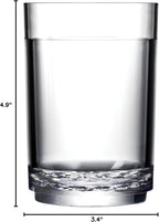 Drinique Unbreakable 16 Oz Drinking Glasses, Set of 4 - Tritan Plastic Shatterproof Tumbler Water Glasses, Drinking Cups, BPA-Free, Dishwasher Safe Alternative Glass Cups Set, 16 Ounces, Clear