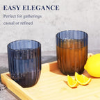 Acrylic Clear Highball Plastic Cups | Plastic Reusable Tumblers 15oz (Set of 6) | Stackable | BPA-free Tumblers | Shatterproof | Top-rack Dishwasher Safe