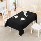 BALCONY & FALCON Rectangle Tablecloth Washable Wrinkle Resistant and Water Proof Table Cloth Decorative Linen Fabric Tablecloths for Dining Parties Kitchen Wedding and Outdoor (Graphite Black, 55x70)
