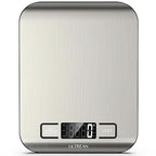 Ultrean Food Scale, 33lb Digital Kitchen Scale for Food Ounces Grams, 304 Stainless Steel, Type-C Charging and Batteries, Perfect for Meal Prep, Cooking, and Baking