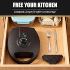 FineMade Electric Empanada Maker Machine with Press Mold,Large Dumpling Maker Press,Pierogi Maker Press Machine,Make 4 Psc of 6 Inches Large Empanadas,Jamaican Beef Patties,Calzones,Pocket Pies,Black