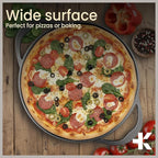 Bakken Cast Iron Pizza Pan 14 Inch, Naturally Pre-Seasoned Nonstick Baking Pan, Heavy-Duty for Oven, Grill, Stovetop, or Campfire, Dual Handles, Heat Retention for Crispy Crust Results, Easy to Clean