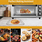 Countertop Toaster Oven Accessories for BLACK DECKER 8 Slice Extra Wide Convection Toaster Oven, 16.5×11.5 IN Stainless Steel Toaster Oven Replacement Parts Baking Rack Wire Rack