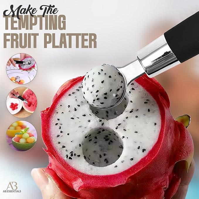 Fruit and Vegetable Corer Set – 6 PCS Stainless Steel Apple Corer, Jalapeno Tool, Melon Baller, Pepper Corer Seed Remover Tool, Pineapple Tomato & Zucchini