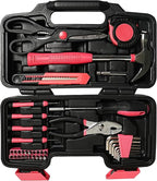 39-Piece Pink Tool Set for Women Household Small Tool Set ToolBox Storage for Home Repairs Hand Tool Kit for Office and College Dorm