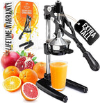 Zulay Kitchen Extra Tall Citrus Press Manual Juicer - Manual Orange Juice Squeezer, Fits Tumblers, Tall Glasses and Cups - Fruit Press & Juice Press, Juice Presser Machine & Citrus Juicer Manual