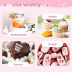 YunKo 3Pack Silicone Fondant Letters Molds and Numbers Molds 0-9 Numbers and 26 Letters Silicone Fondant Chocolate Clay Molds for Decorating Cake Candy Chocolate DIY Cake Decorating