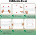 Freezer Organizer Bins, 4 Pack Stackable Deep Chest Freezer Organizer Bins, Foldable Baskets with Handles, White Storage Container Baskets for 5/ 7 Cu.FT Sort Frezen Meats
