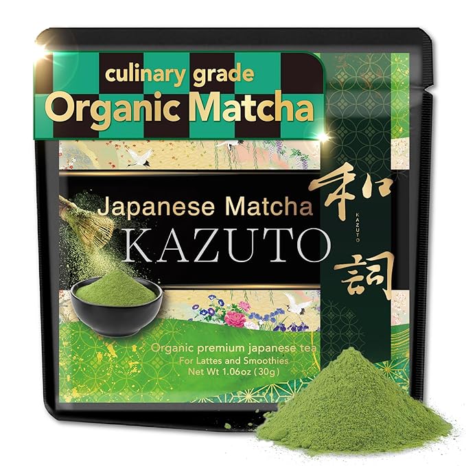 Kazuto Classic Grade Matcha Green Tea Powder - Premium First Harvest Single Origin USDA Organic Gluten-Free Vegan, 100% Pure Unsweetened No Additives from Shizuoka 1.06oz