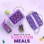 YOLAY Bento Box for Kids Lunch Box Leak-Proof, 5-Compartment Lunch Box Kids for Ages 3-10, Durable with Anti-Slip Base, Suitable for Schools, Outdoor and Travel (Mermaid) (Princess)