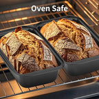 Novery 2PCS Nonstick Bread Pan - 8” x 4” Carbon Steel Loaf Baking Pans, Dishes，Rectangle Baking Supplies for Homemade Bread, Meatloaf, Cakes, Sourdough, Brownies, and Lasagnas