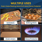 Oven Liners for Bottom of Oven-23.6"x 15.7" Non-Stick Electric Oven Cover for Stovetop,Toaster Oven Drip Liner, Heat Resistant Grill Baking Mat- BPA & PFOA Free Kitchen Accessory to Keep Oven Clean