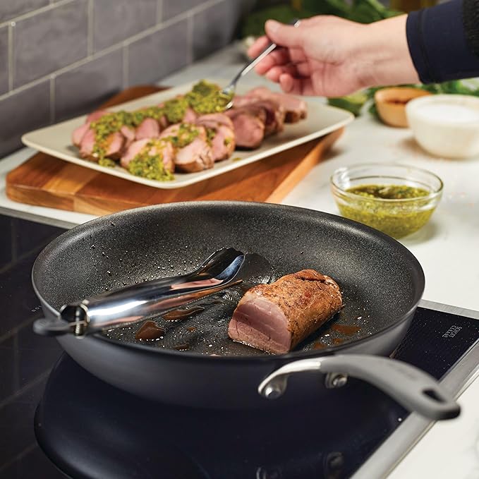 Circulon A1 Series with ScratchDefense Technology Nonstick Induction Frying Pan/Skillet, 12 Inch, Graphite