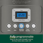 Cuisinart 14-Cup Coffee Maker, Programmable PerfecTemp Glass Carafe Coffee Machine with 1-4 Cup Setting, Brew Strength Control and Pause, Stainless Steel, DCC-3200BKSNAS, Black