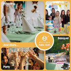 BRILLMAX 10 Pack Sage Green Tablecloths for 6 Foot Rectangle Tables 60 x 102 Inch - 6ft Rectangular Bulk Linen Polyester Fabric Washable Cloth Cover for Wedding Reception Banquet Birthday Party