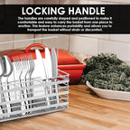 Stainless Steel Utensil Basket,Dishwasher , Flatware Basket, Kitchen, Countertop, Office, Camping, Outdoors, and Restaurants, 4-Compartment, Silver