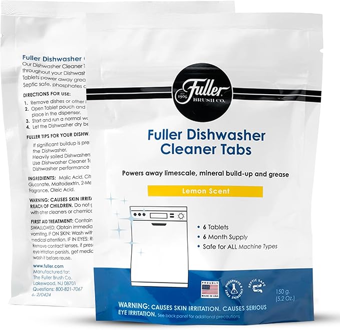 Fuller Dishwasher Cleaner Tabs - Lemon Scent
