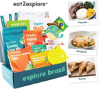 eat2explore Cooking Kits for Kids 15 Pcs – Interactive & Educational Kids Cooking Sets Real for Ages 5 and Up,3 Recipe Cards & Global Ingredients – Fun for Young Chefs (Brazil Edition)