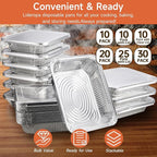 Disposable Aluminum Foil Pans with Lids 9x13-25 Pack Aluminum Foil Pans, Heavy Duty Aluminum Baking Pans for Holiday Cooking, Christmas, Thanksgiving, Parties, Meal Prep & Storage