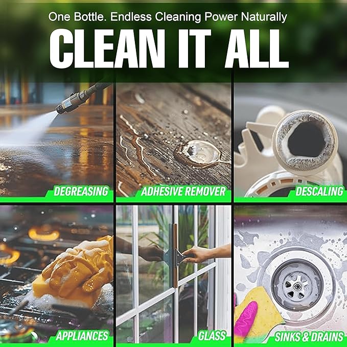 Eco Solutions Vinegar Cleaning Solution - multipurpose cleaning vinegar for home, outdoors & automotive, 20% vinegar concentrate (5.3 Gallon (20 Litre))