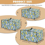 Lemon Daisy Print Toaster Oven Heavy Duty Cover with Pockets, Dust-proof Anti Fingerprint Microwave Oven Cover, Air Fryer Covers for Kitchen Counter (Large-18.5*22.5*12.99 inches)