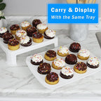 Extra Tall Cupcake Carrier 24 Count, 24 Cupcake Holder with Lid -Spacious 3.5” Tall Tiers Accommodate 24 Tall Frosted Cupcakes, Won't Smush! Cupcakes Containers Muffin Storage Container/Muffin Holder