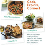 eat2explore Cooking Kits for Kids 14 Pcs – Interactive & Educational Kids Cooking Sets Real for Ages 5 and Up,3 Recipe Cards & Global Ingredients – Fun for Young Chefs (France Edition)