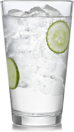 Libbey Preston Tumbler and Rocks Glass Cups Set, All Purpose Everyday Drinking Glasses Set of 16, Glassware Drinking Glasses for Birthdays, Dinners