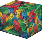 Food Slicer Cover with Side Pocket and Top Handle, Home Kitchen Electric Appliance Cover Waterproof Fabric Dust-Proof Durable Cheese Bread Meat Slicer Cover, Colorful Palm Leaf Print