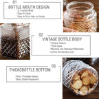 Large Glass Storage Jar, 60 FL OZ Glass Food Storage Containers with Bamboo Lid, Kitchen Containers Cereal Canisters Decorative Jar for Candy Snack Cookies Coffee Tea Nuts Airtight Jars