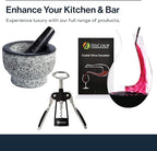 Hicoup Wine Opener - Professional Corkscrews for Wine Bottles w/Foil Cutter and Cap Remover - Manual Wine Key for Servers, Waiters, Bartenders and Home Use - Stainless Steel With Red Pear Wood Inlay