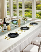 BESTVIP 100PCS Black Plastic Plates, Disposable Party Plates with 50 Dinner Plates and 50 Dessert Plates, Plastic Plates for Party, Wedding Birthday and Halloween (Black, 100PCS)