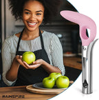 Rainspire Apple Corer Tool Kitchen Apple Core Remover Stainless Steel Comfortable Nonslip Handle, Dishwasher Safe (Pink)